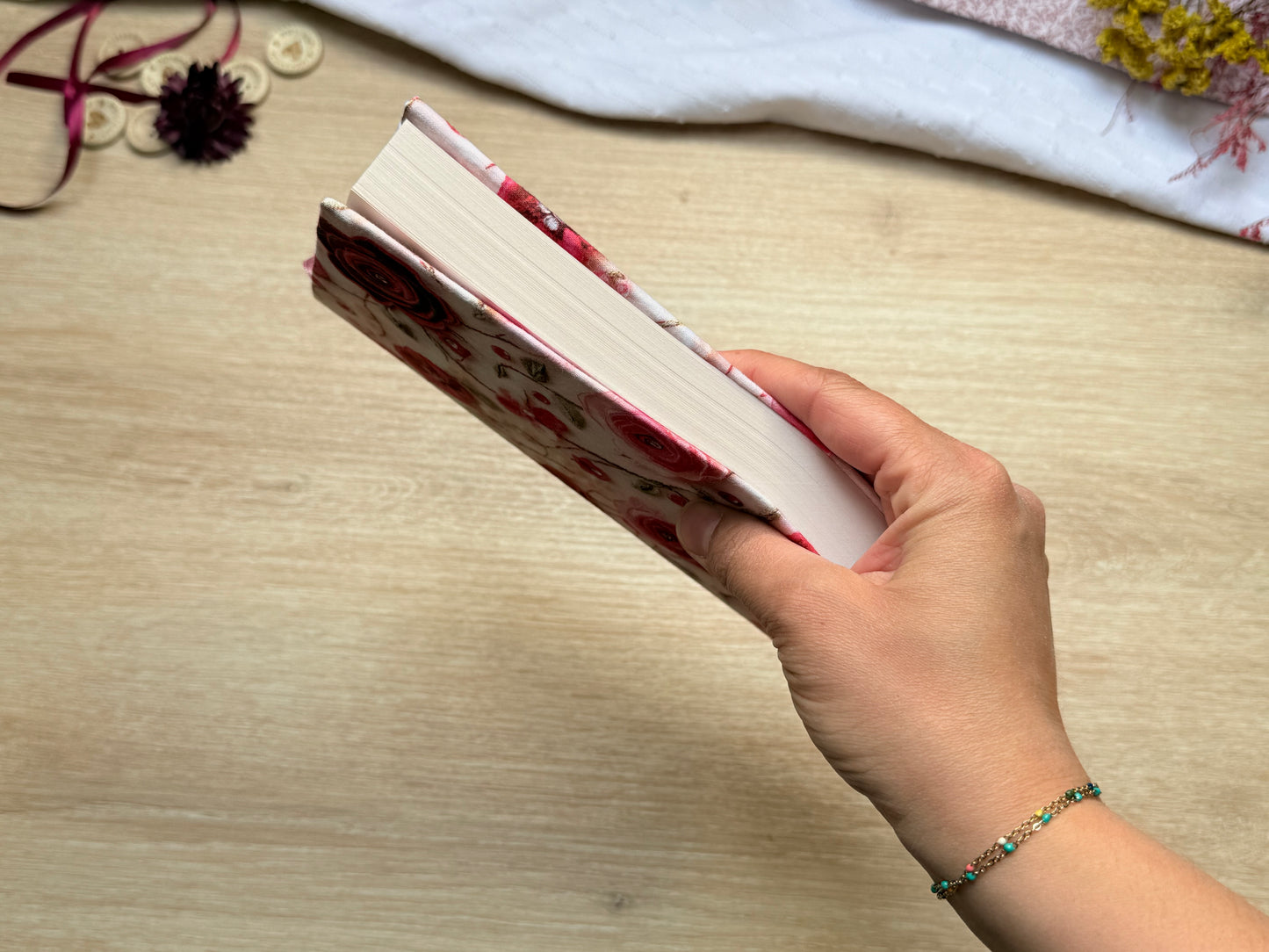 Couvre-livre - Rose du Broderies