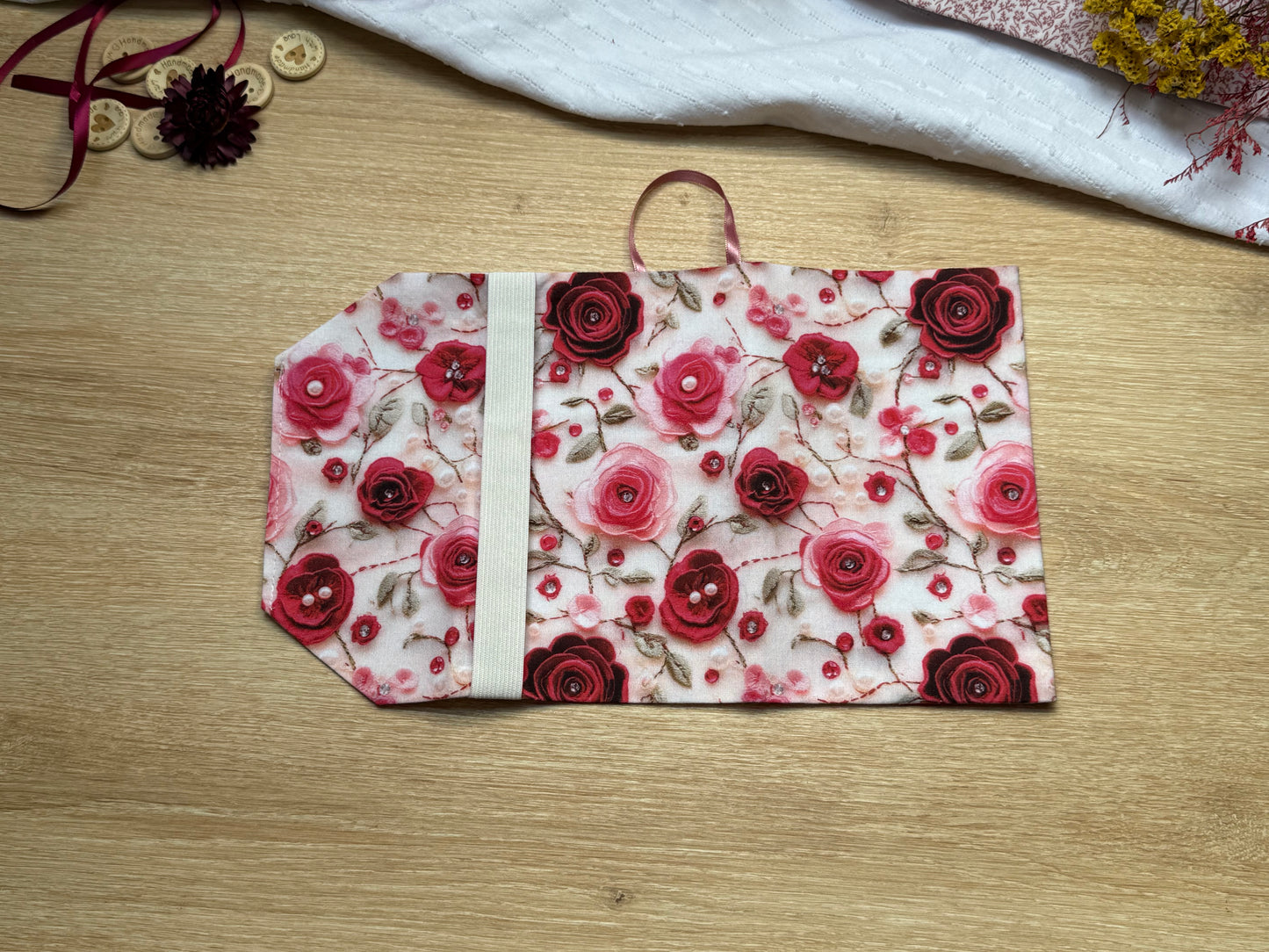 Couvre-livre - Rose du Broderies