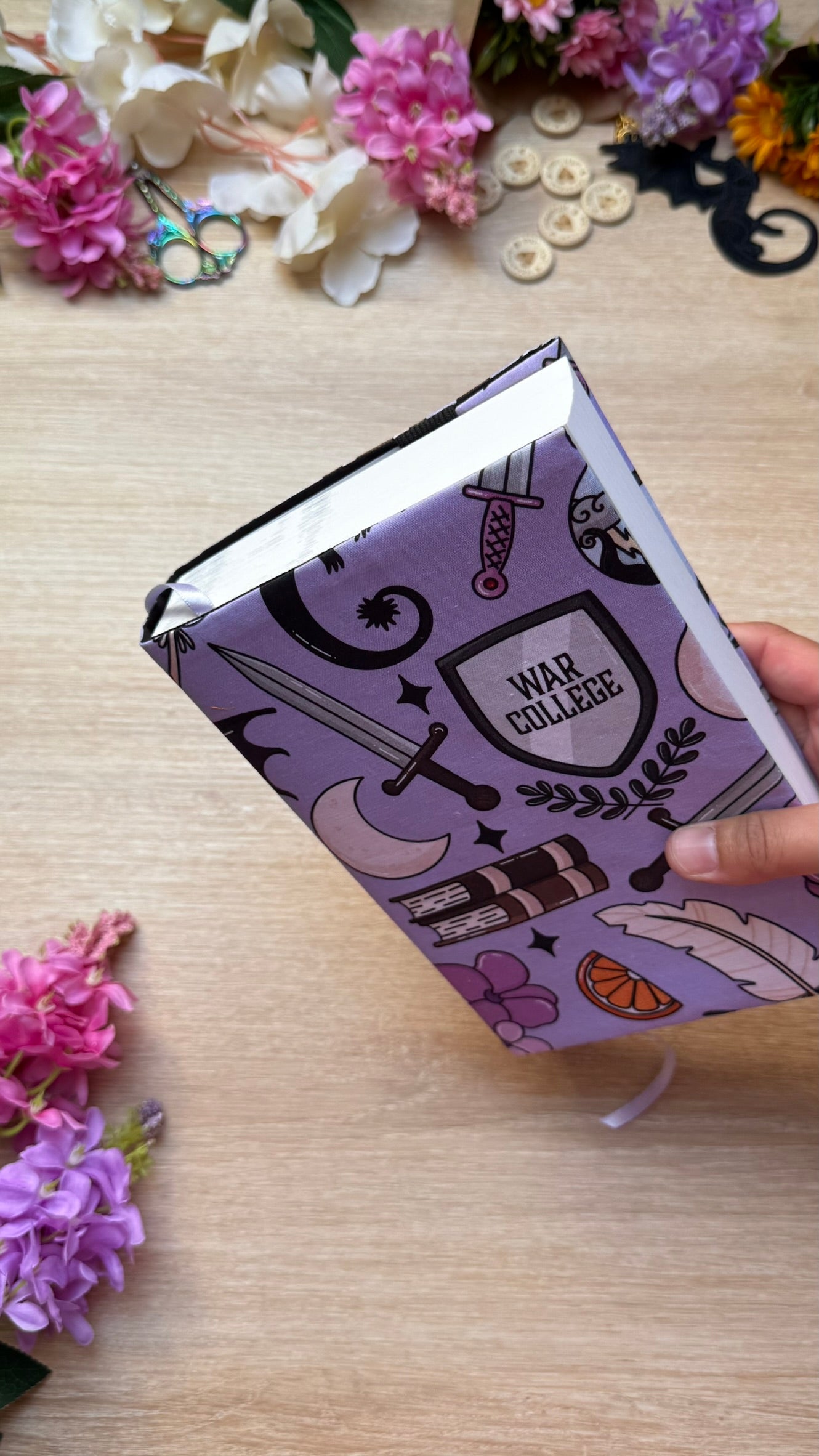 Couvre-livre - Violet