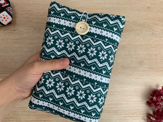 Pochette à livre - Noël géométrique