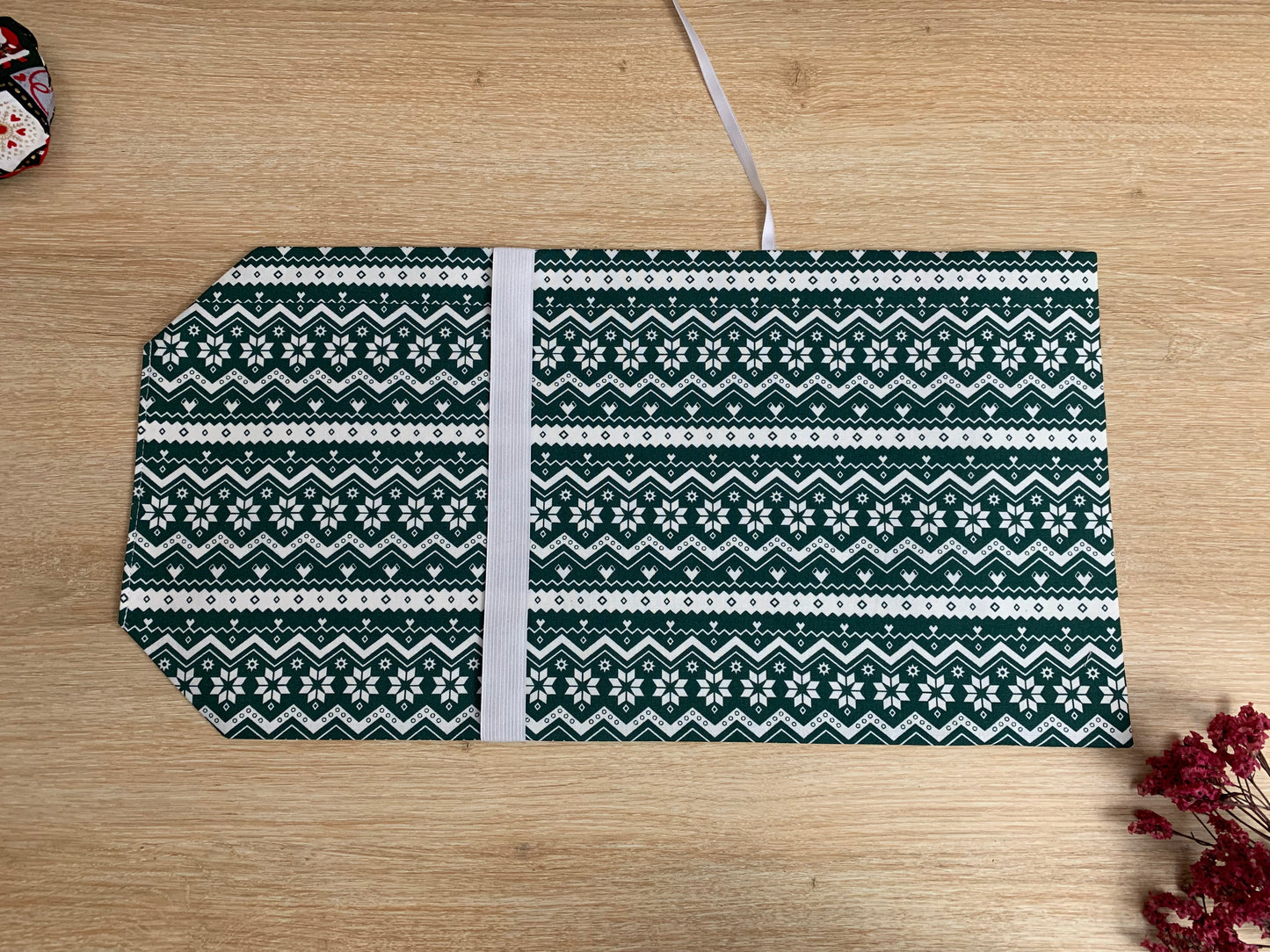 Couvre-livre - Noël géométrique