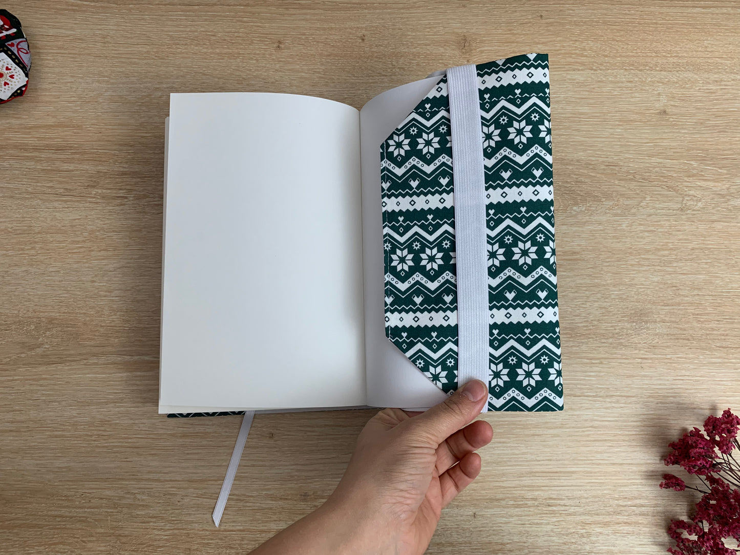 Couvre-livre - Noël géométrique