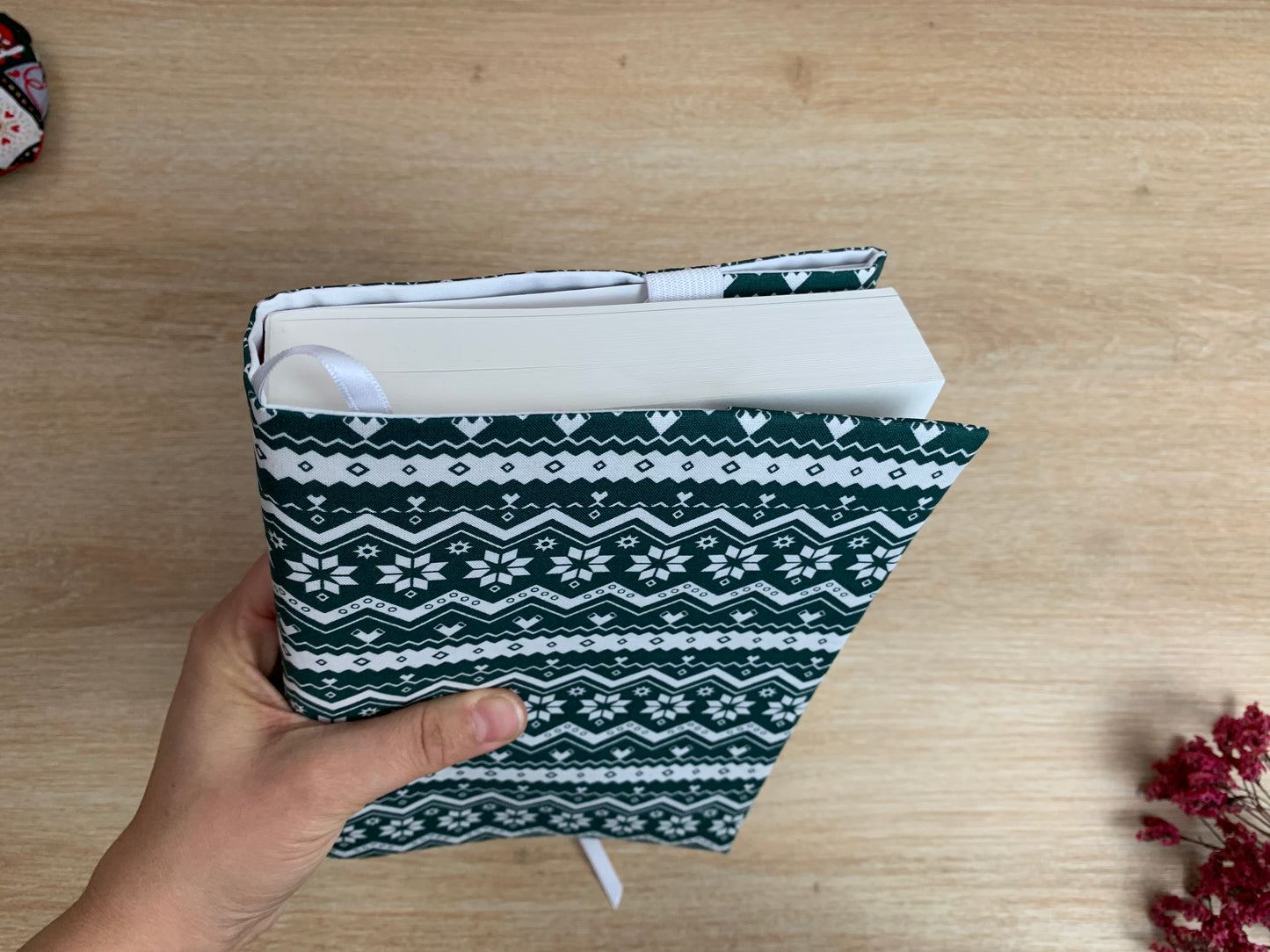 Couvre-livre - Noël géométrique