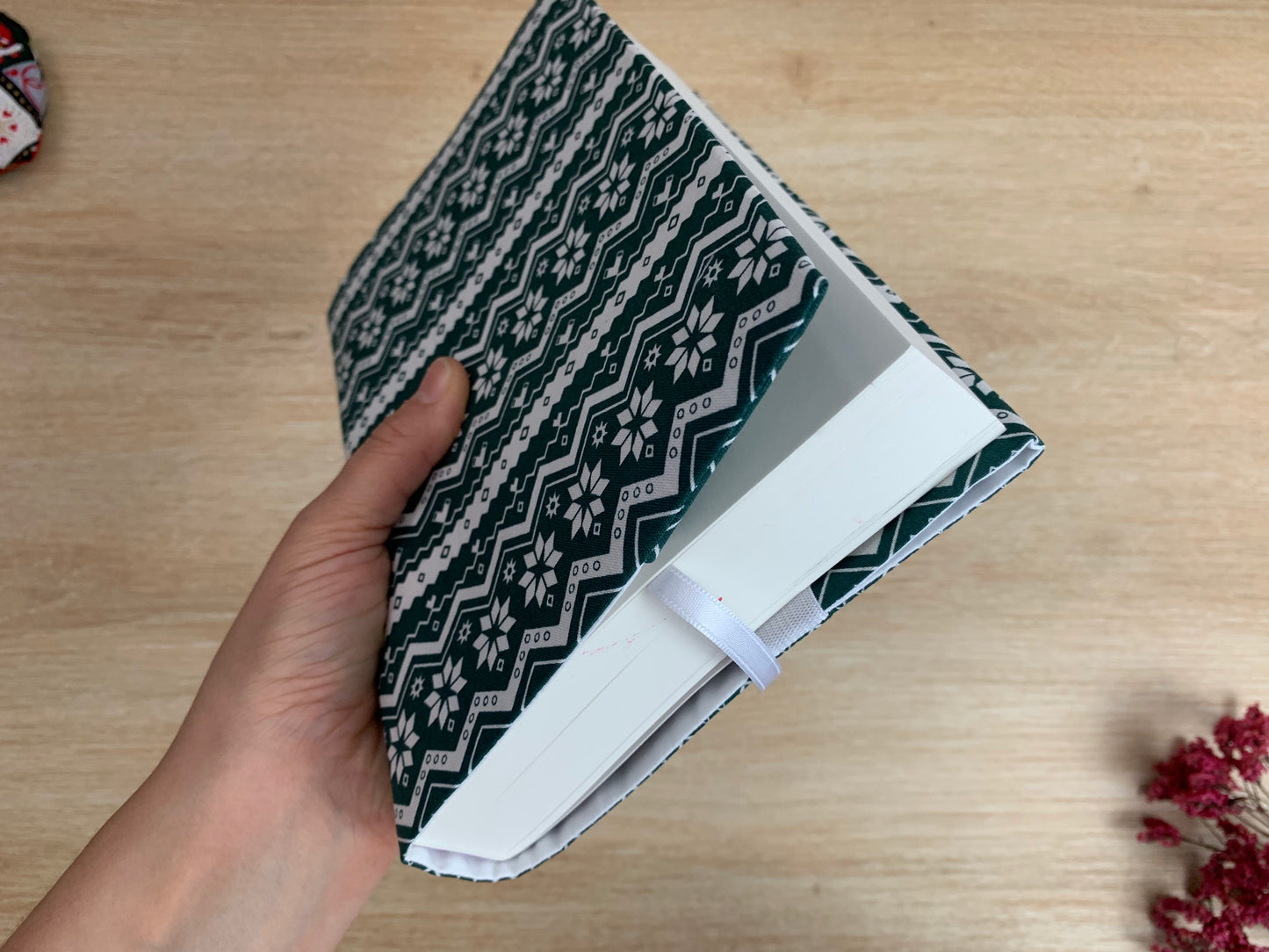 Couvre-livre - Noël géométrique