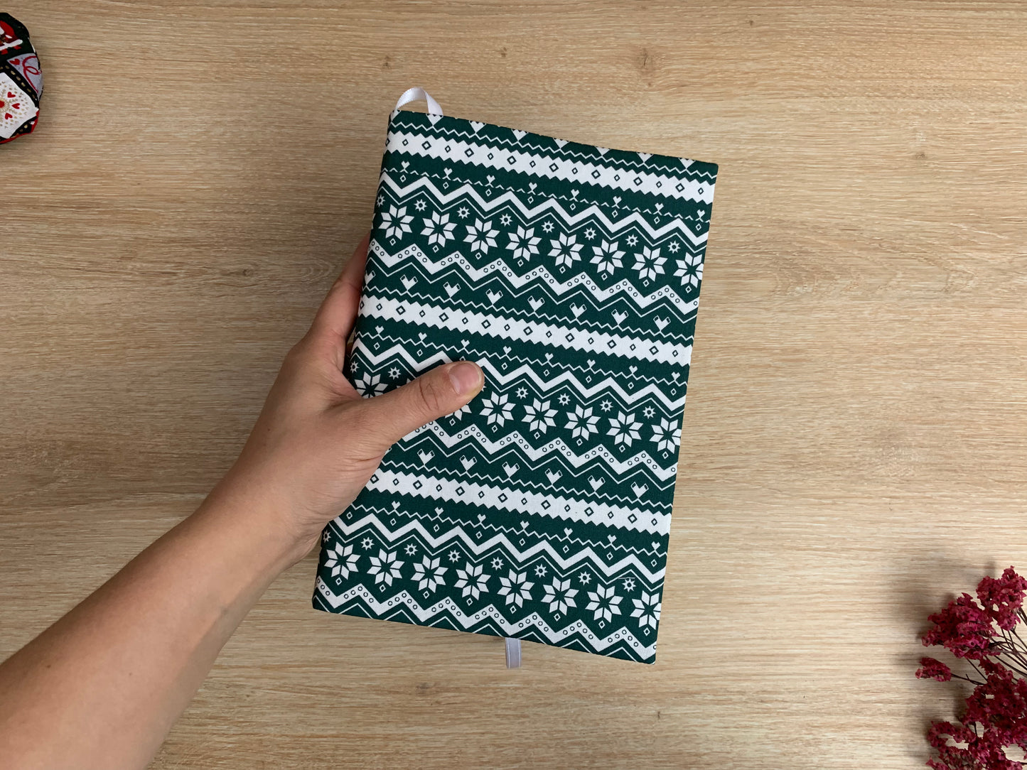 Couvre-livre - Noël géométrique