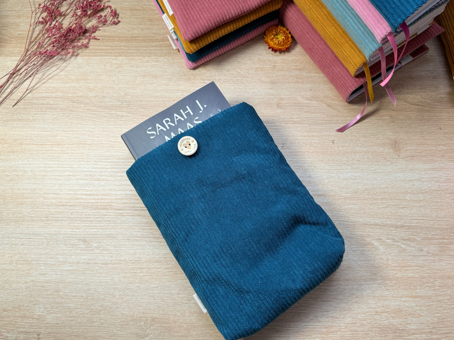 Pochette à livre - Velours Pétrole