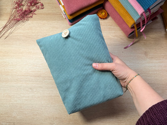 Pochette à livre - Velours Jade
