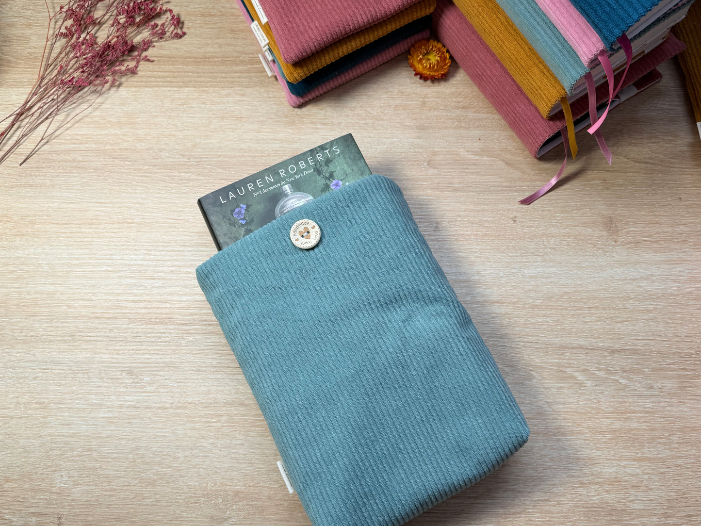 Pochette à livre - Velours Jade