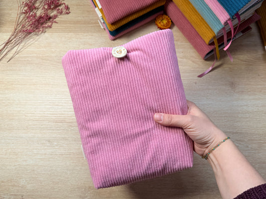 Pochette à livre - Velours Rose