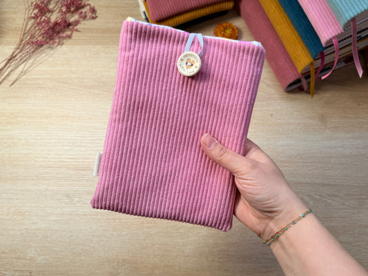 Pochette à Liseuse - Velours Rose