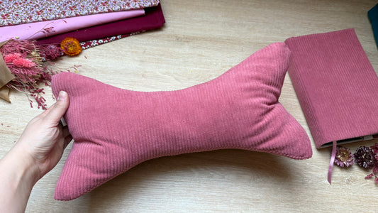 Coussin de Lecture - Velours Rose