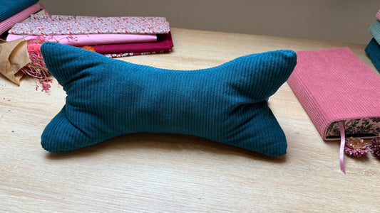 Coussin de Lecture - Velours Pétrole