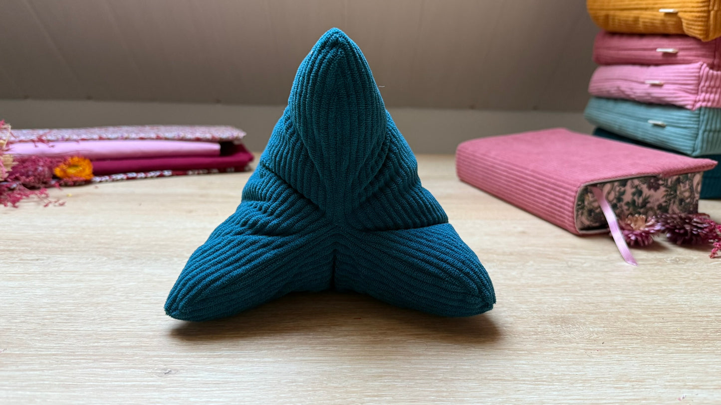 Coussin de Lecture - Velours Pétrole