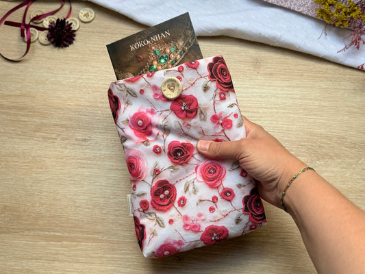 Pochette à livre - Rose de Broderie