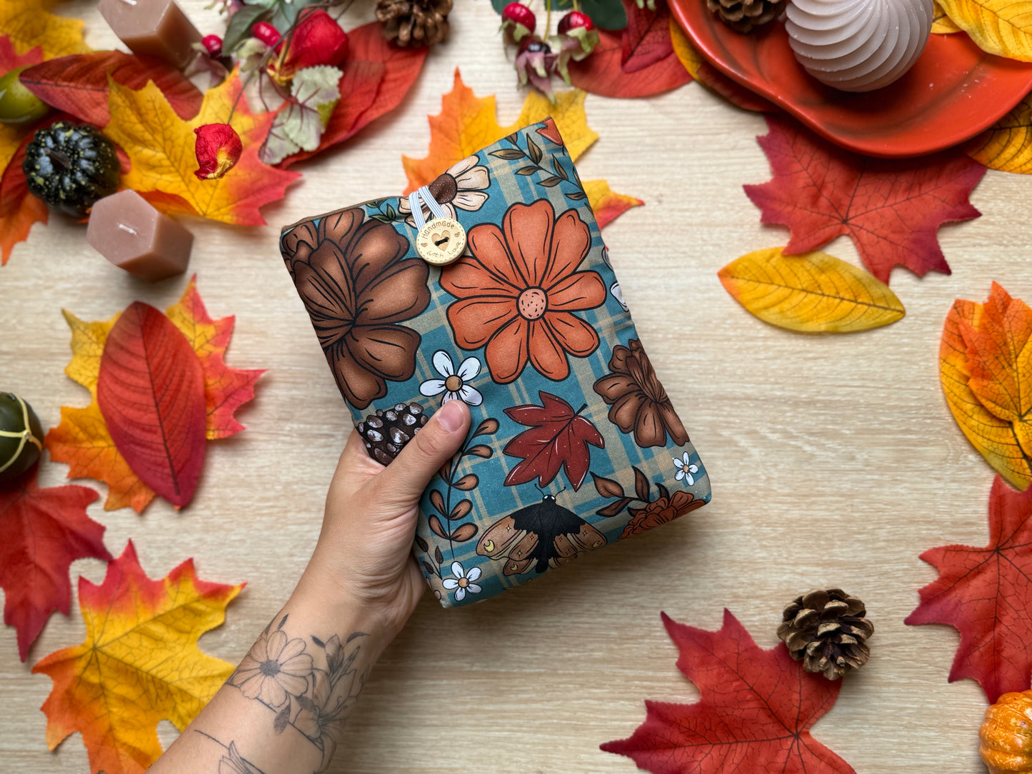 Pochette à livre - Fleur d'Automne