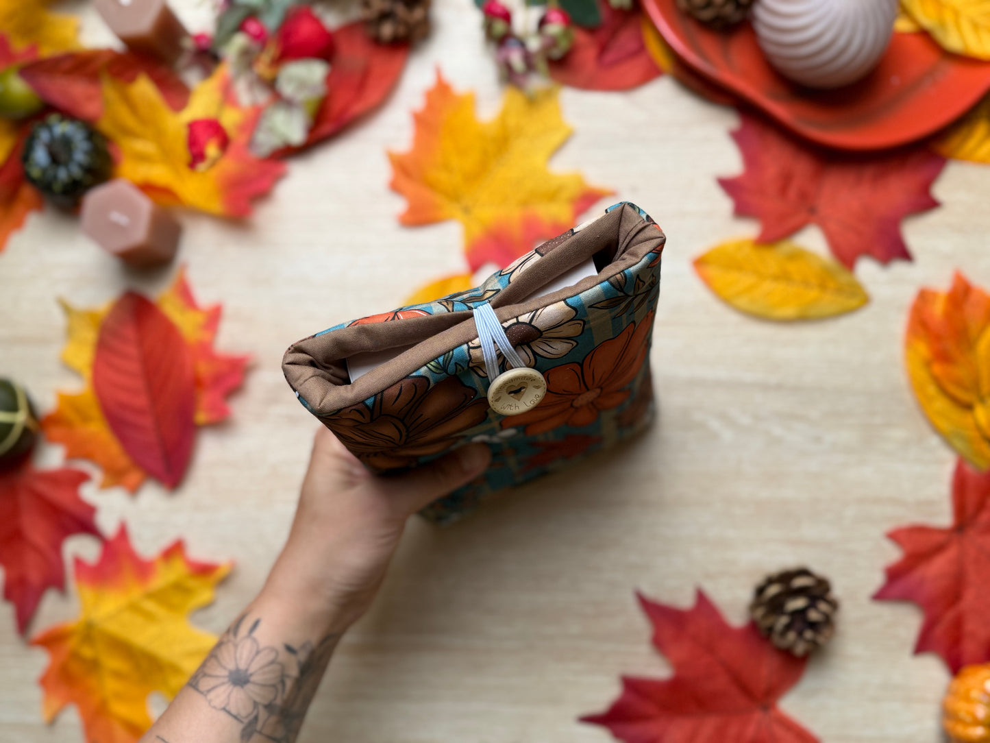 Pochette à livre - Fleur d'Automne
