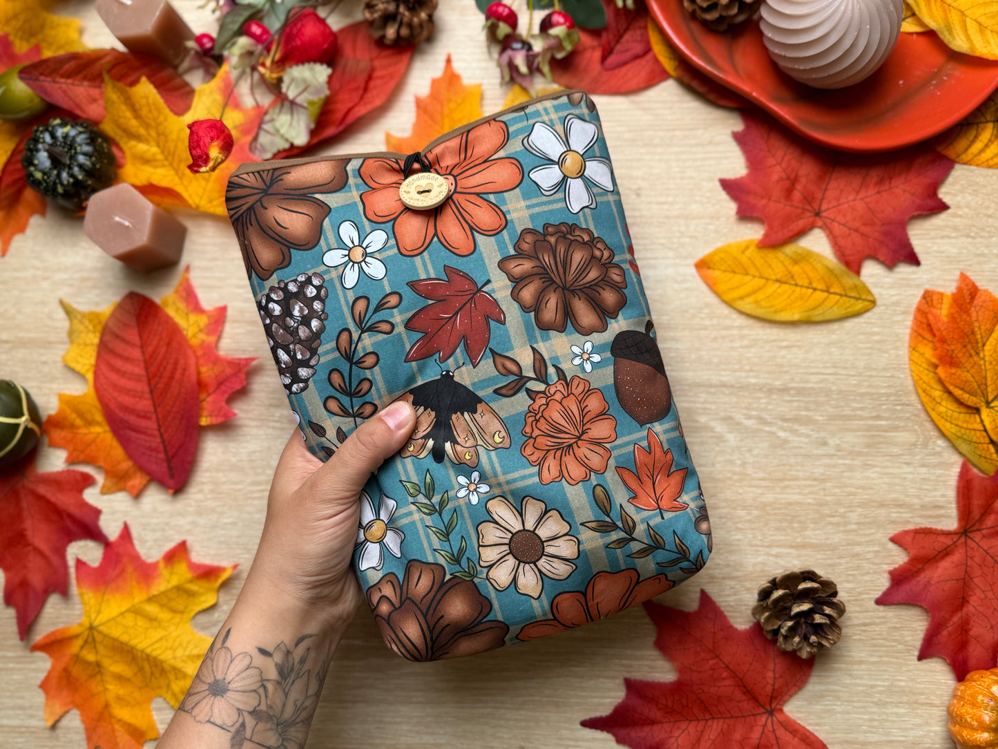Pochette à livre - Fleur d'Automne