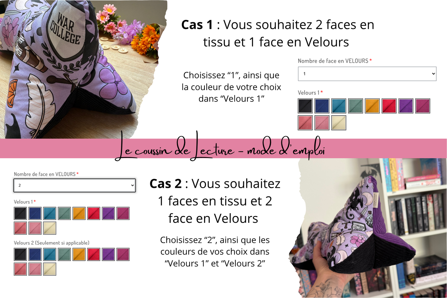 Coussin de Lecture -Violet