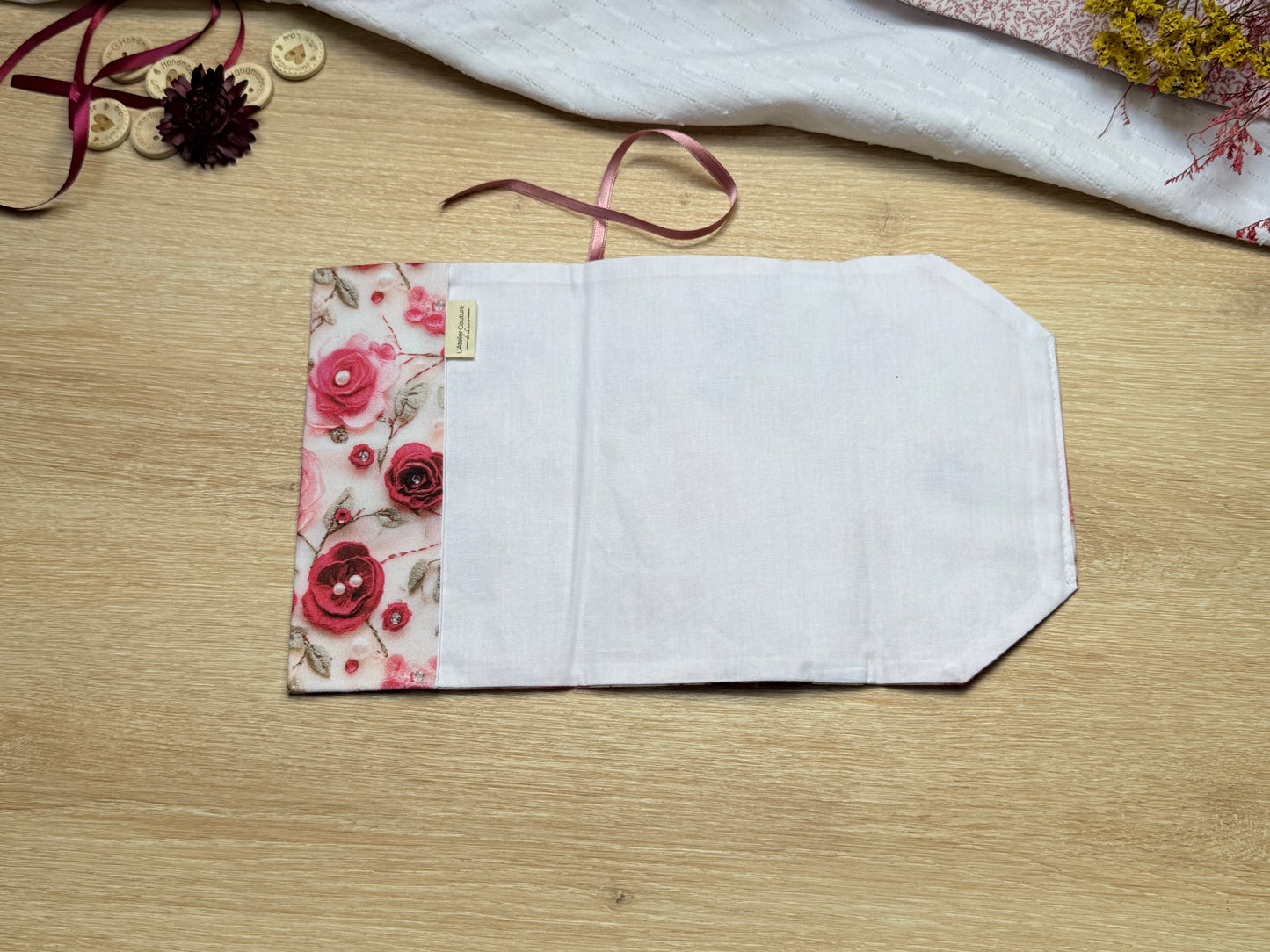 Couvre-livre - Rose du Broderies