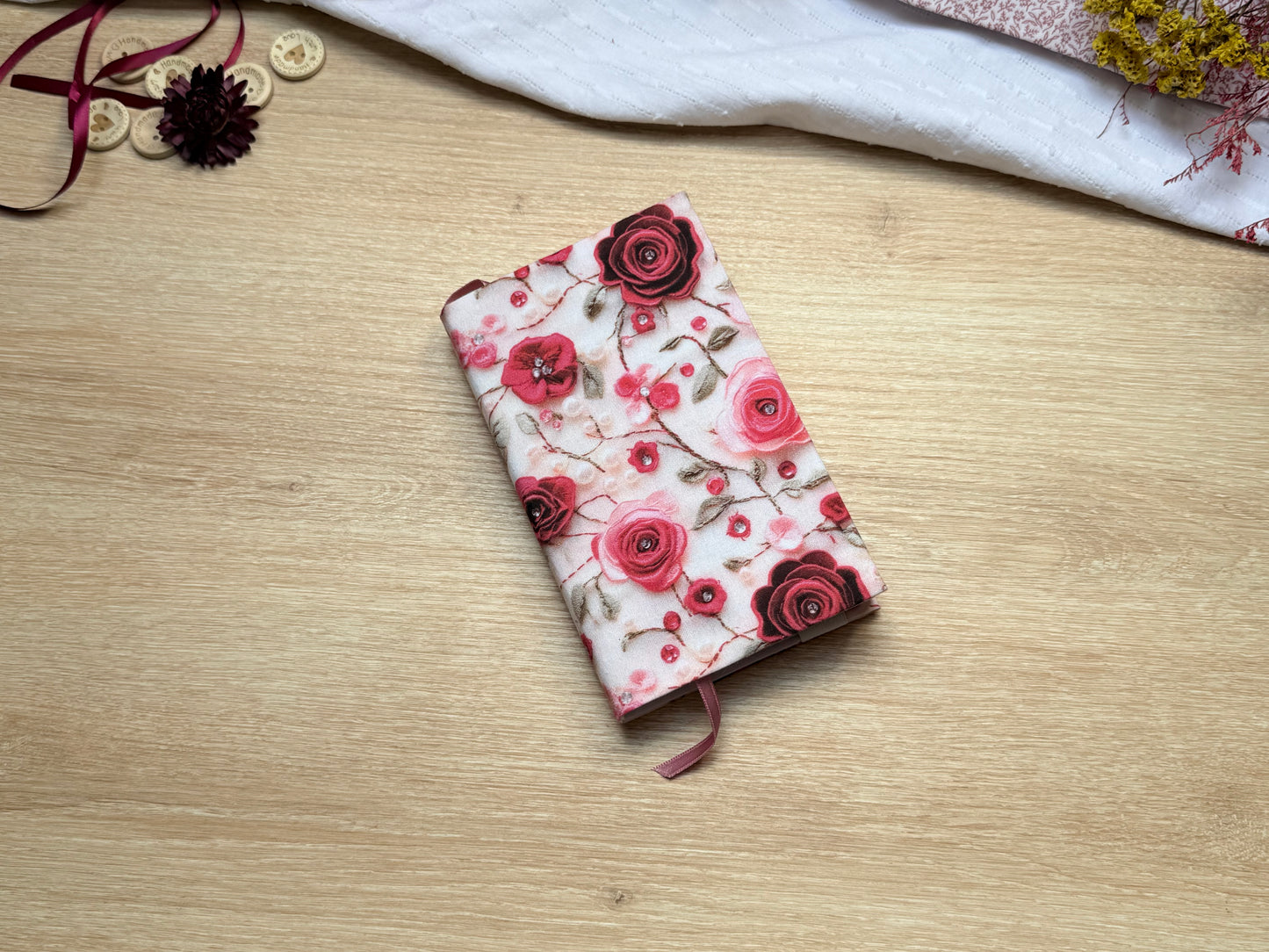 Couvre-livre - Rose du Broderies