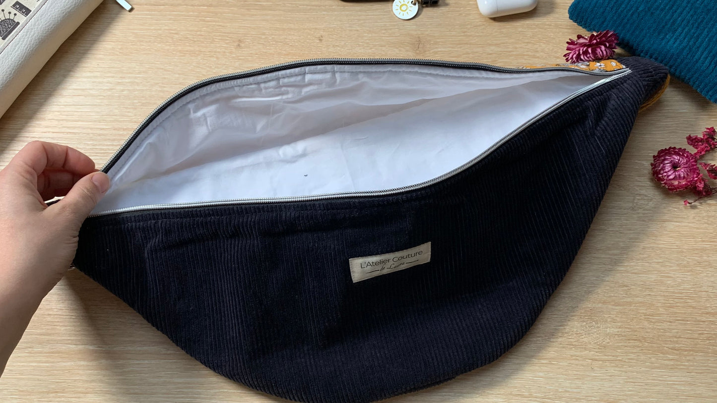 Sac Banane XXL - Camélia Black