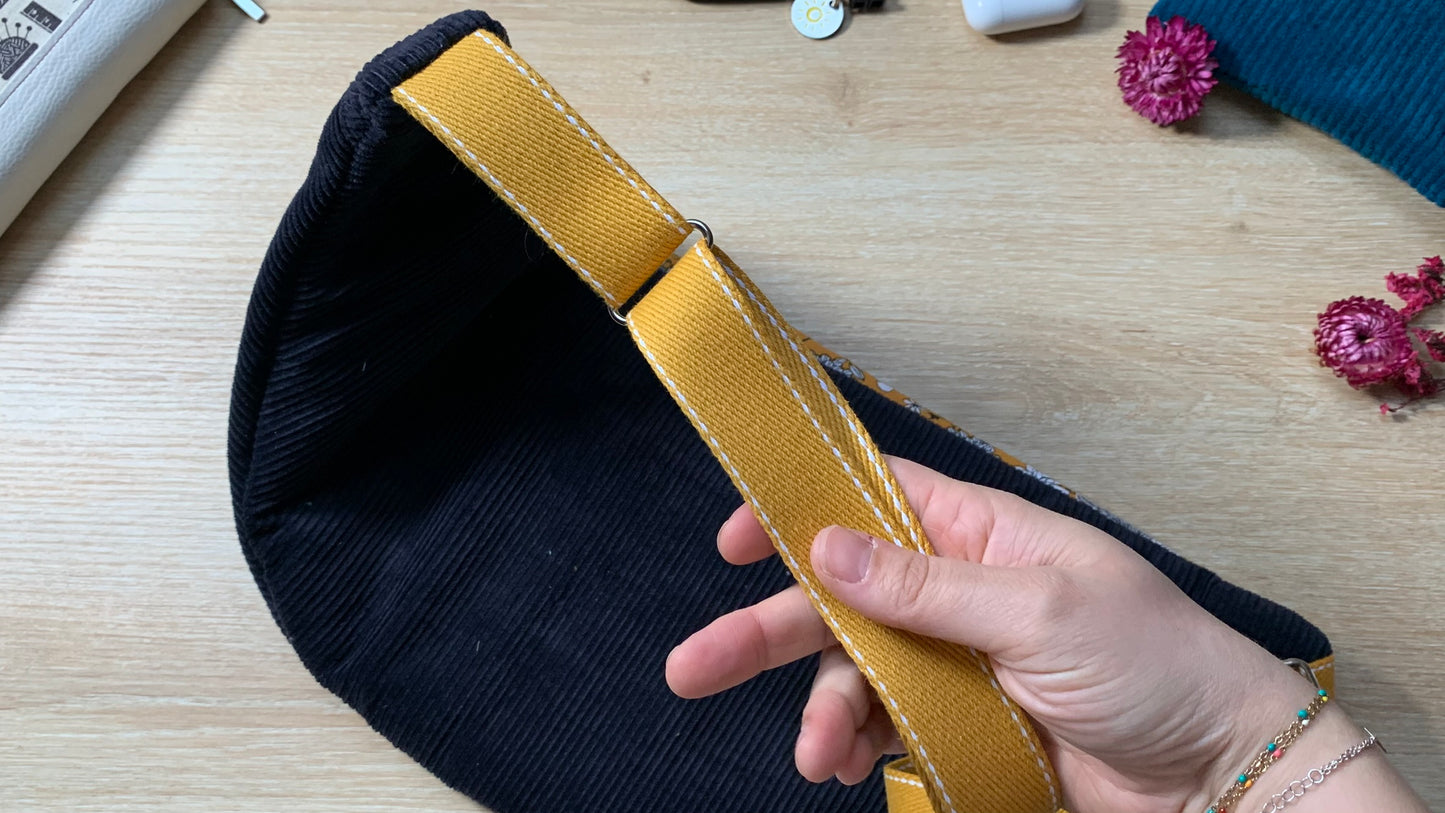 Sac Banane XXL - Camélia Black