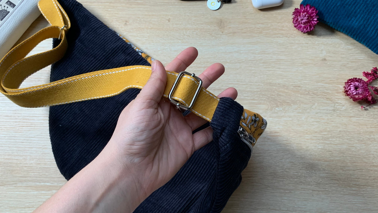 Sac Banane XXL - Camélia Black