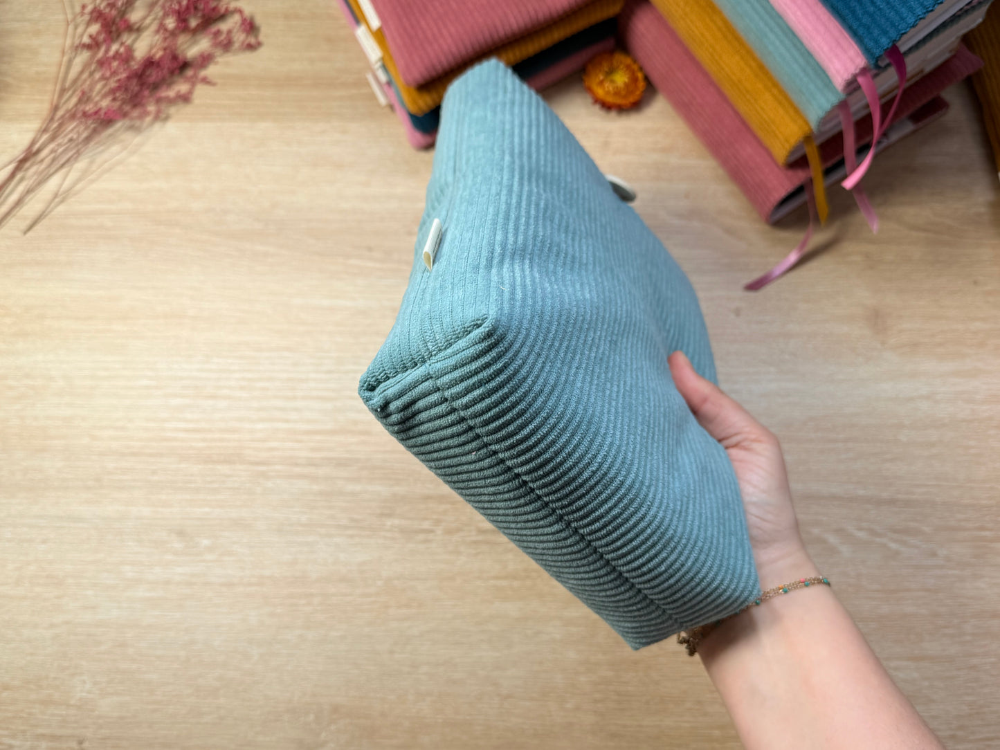 Pochette à livre - Velours Jade