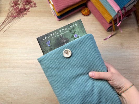 Pochette à livre - Velours Jade