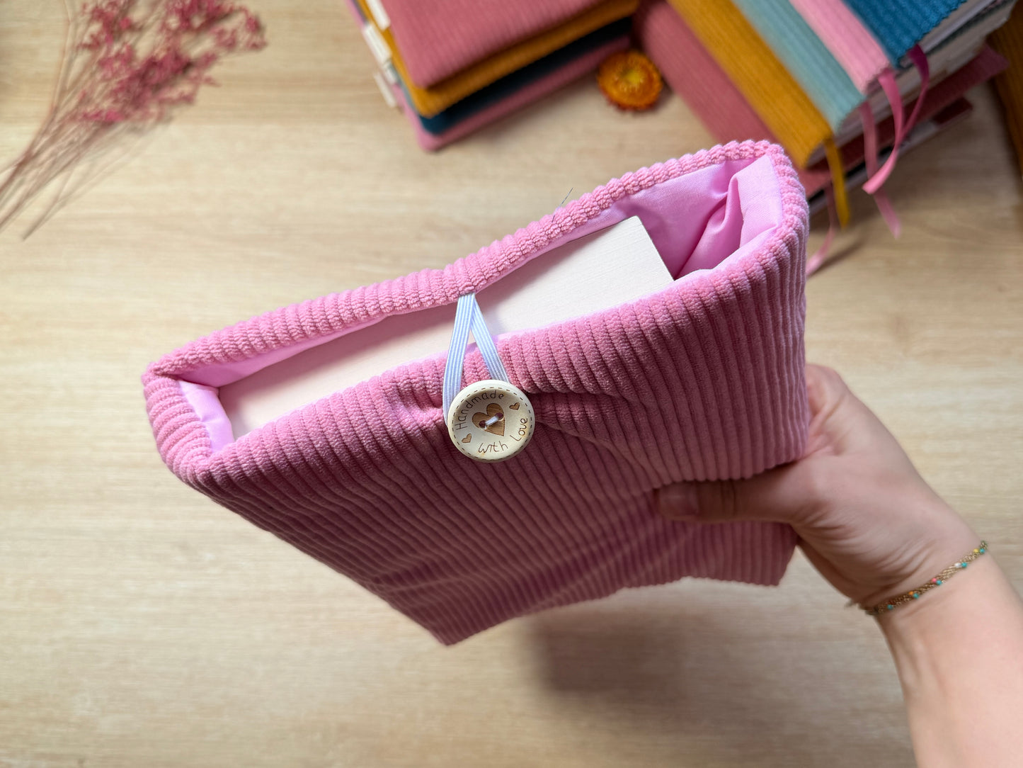 Pochette à livre - Velours Rose
