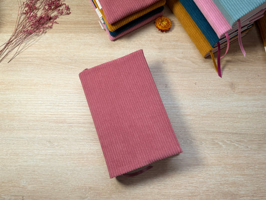 Couvre-livre - Velours Vieux Rose
