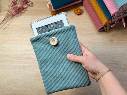 Pochette à Liseuse - Velours Jade