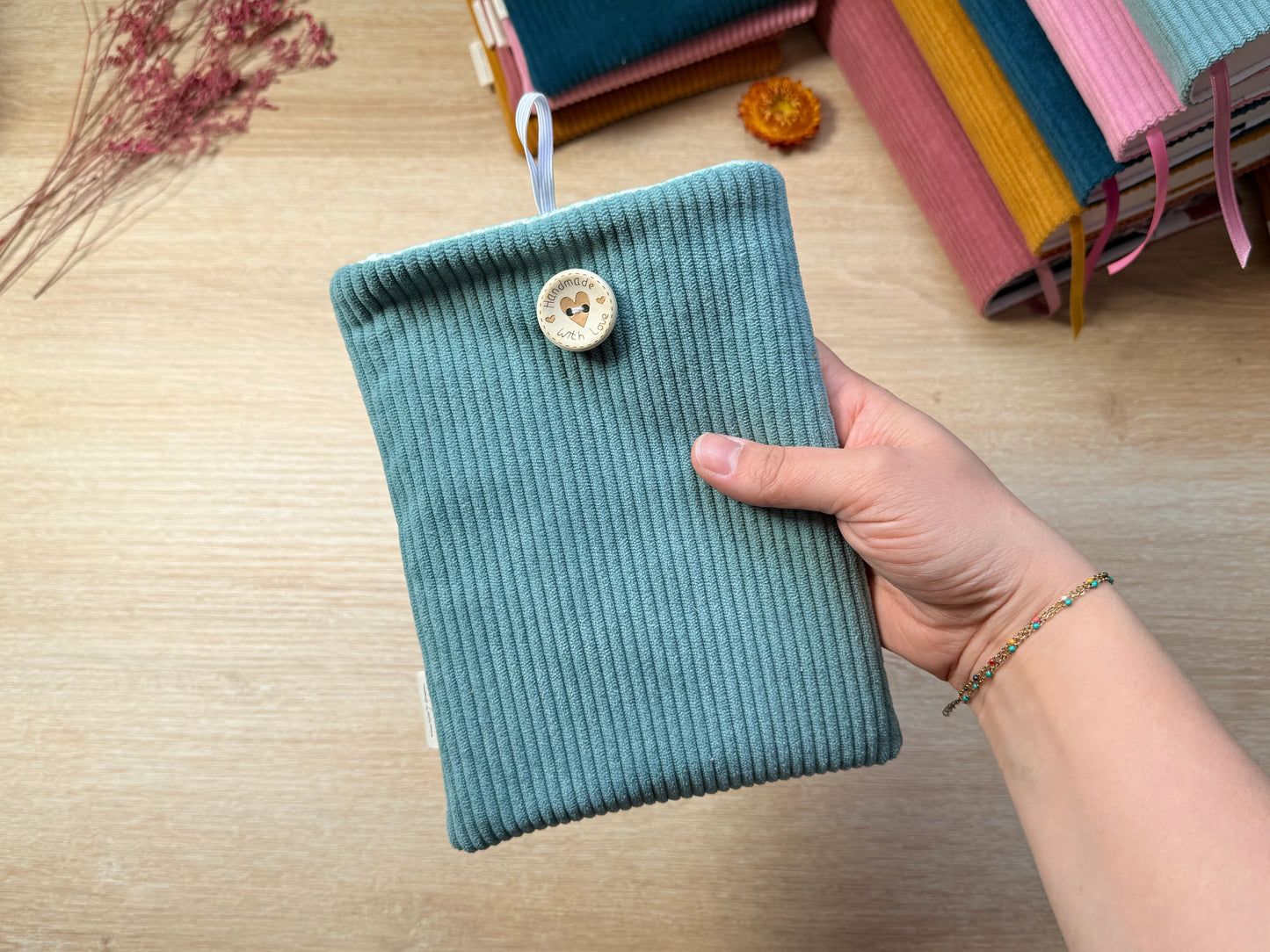 Pochette à Liseuse - Velours Jade