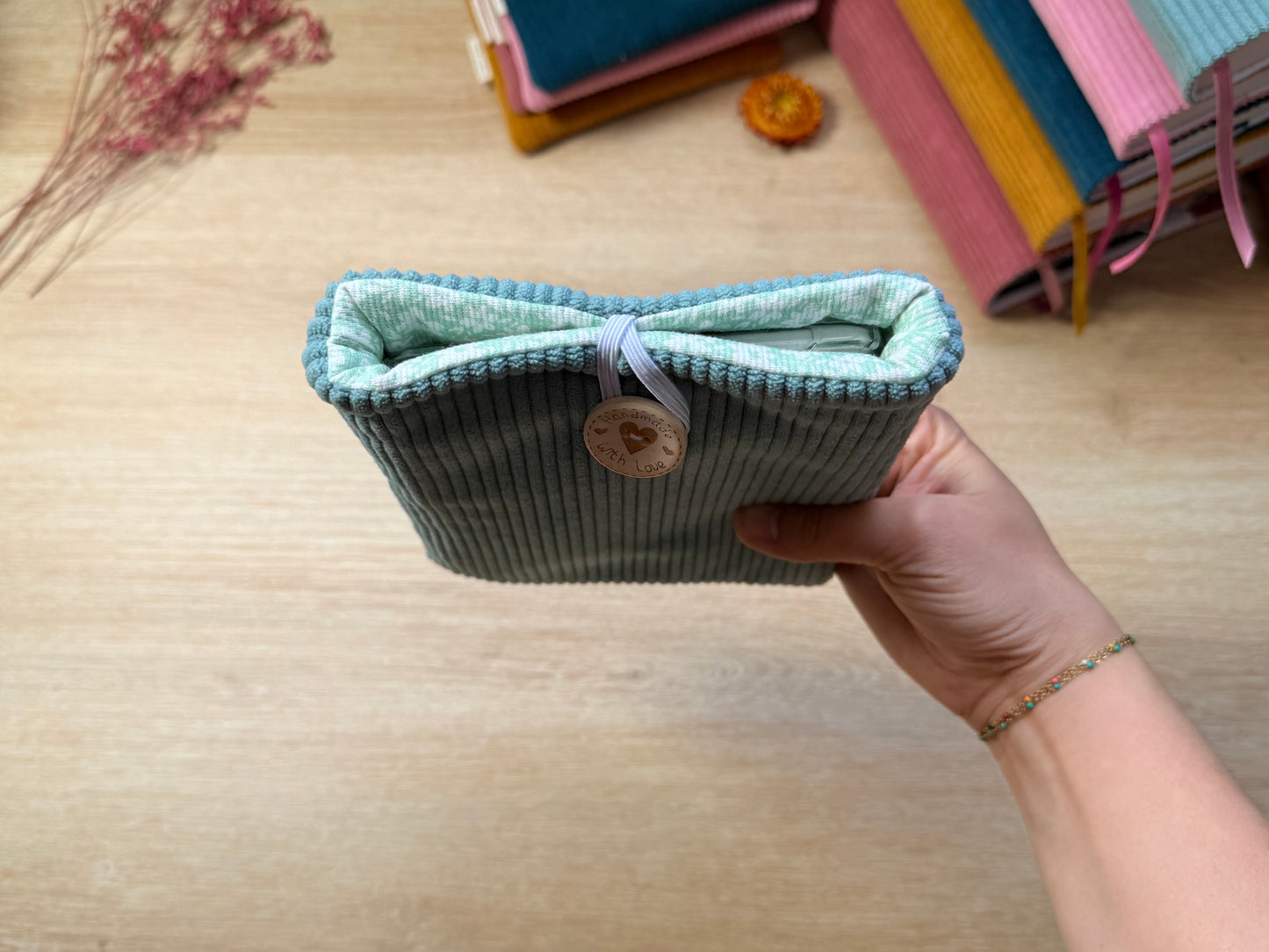 Pochette à Liseuse - Velours Jade
