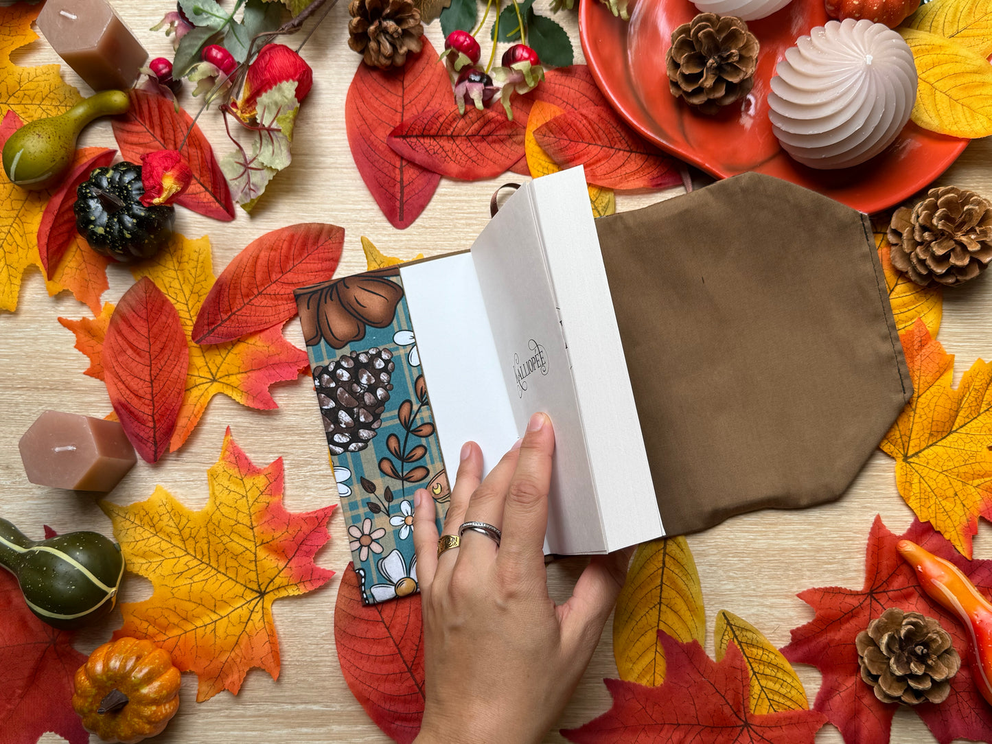 Couvre-livre - Fleur d'Automne