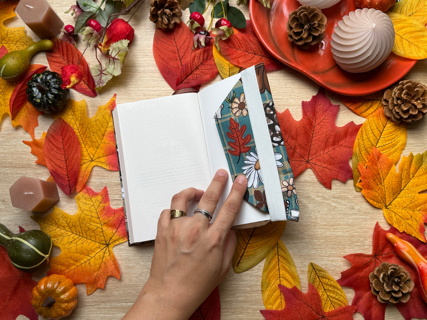 Couvre-livre - Fleur d'Automne