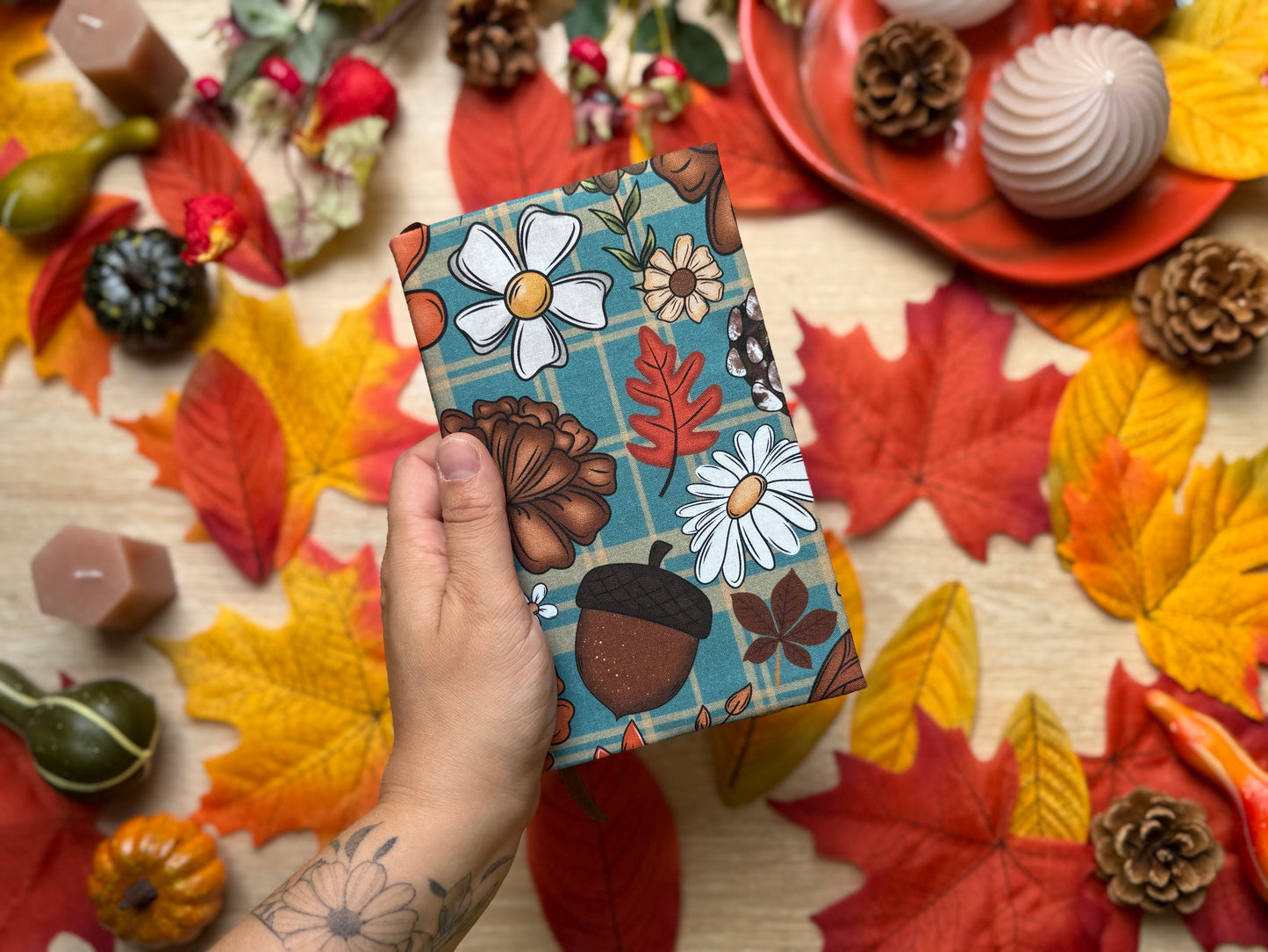 Couvre-livre - Fleur d'Automne