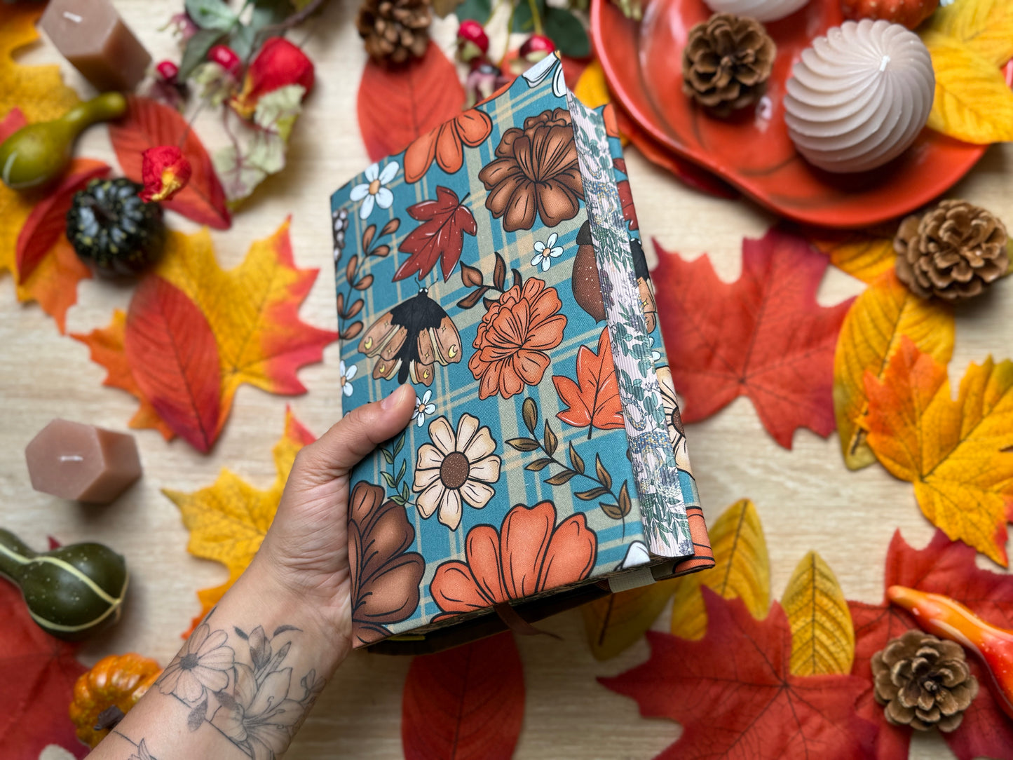 Couvre-livre - Fleur d'Automne