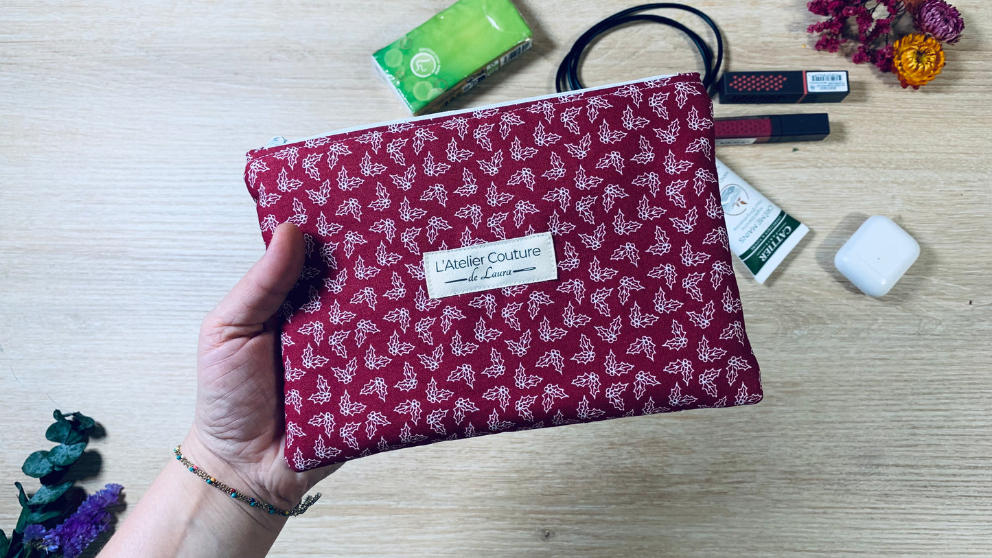 Pochette zippée - Houx